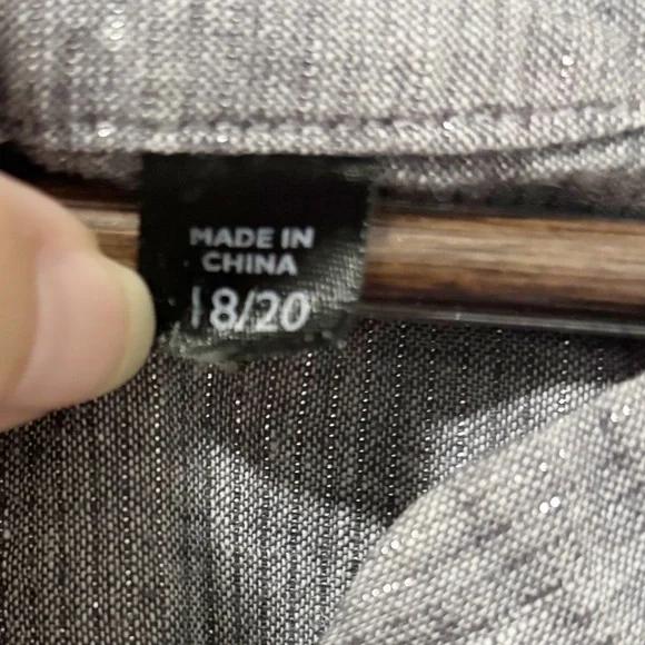 Avenue Linen Blend Silver Popover Tunic Womens Size 18/20 Lagenlook Casual - Picture 5 of 15